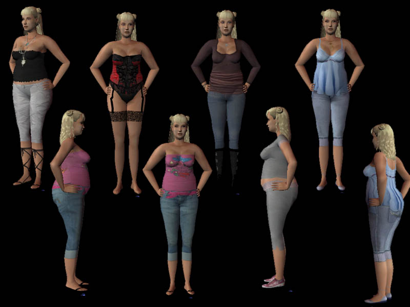 tukkukauppa klassinen tyyli uusin Sims 2 fat mesh.