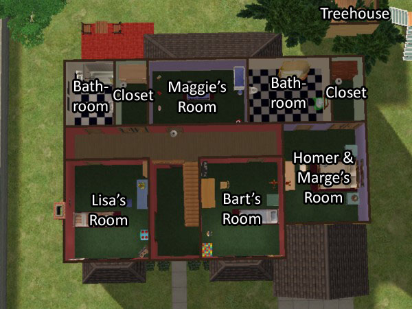 Mod The Sims Simpsons House Base Game No Cc Fully Furnished