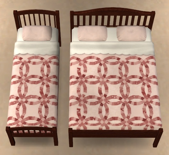 Made by Request I 39ve made a small set of beddings with a Wedding Ring quilt