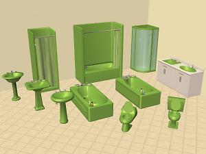 Mod The Sims - Base Game Bathroom Object Recolours.