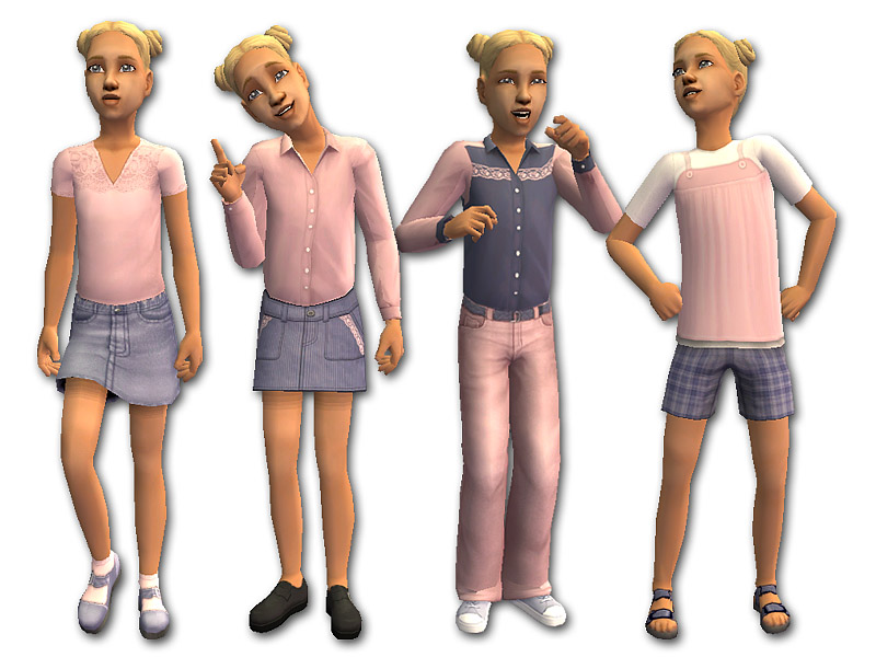 sims search - The Sims 2. Детская одежда: для девочек. 