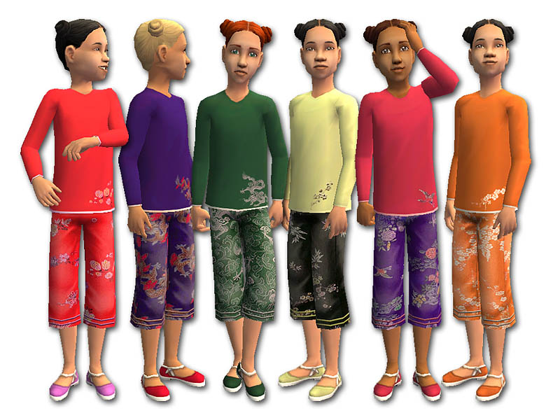 одежда - The Sims 2. Детская одежда: для девочек. - Страница 16 MTS2_fakepeeps7_779566_caprioutfits01