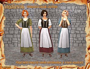 Mod The Sims Medieval I Women S Casual Clothes Fixed Mesh