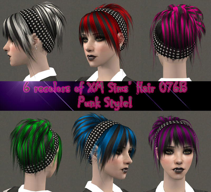punk teen hairstyles. I made 6 streaked punk