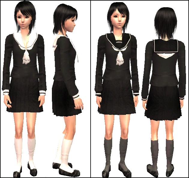 Japanese School Uniform More Recolors Mod The Sims