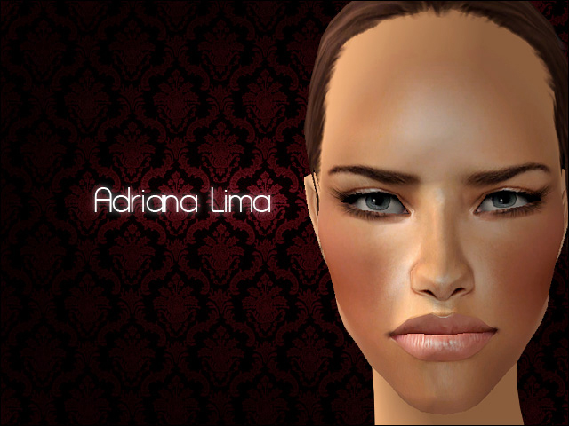 adrianna lima makeup. adriana lima hair highlights.