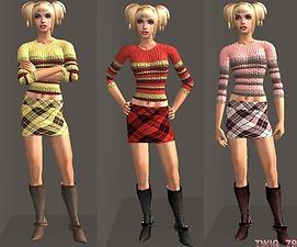 Mod The Sims - 3 Cute Everyday Outfits