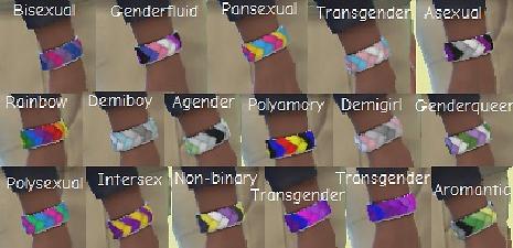 Mod The Sims - Pride Bracelets for Male Sims (Leather Braided Bracelet
