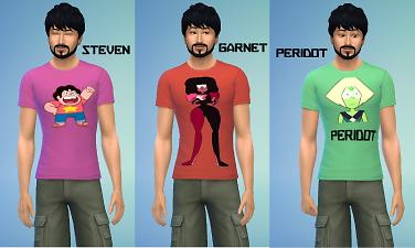 Mod The Sims 8 Steven Universe Shirts Male