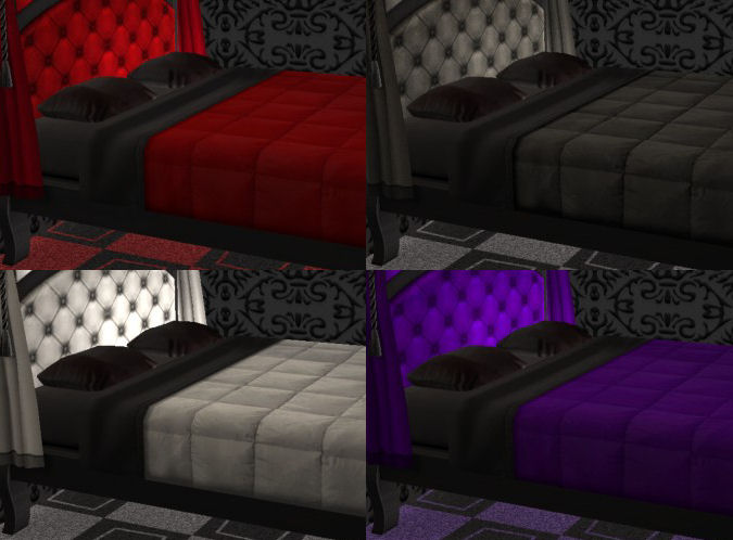 Mod The Sims - Matching Bedding for TSS Gothic Bed