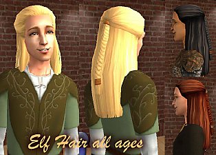 Mod The Sims - Elf Hair with Braid (mesh)