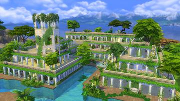 Mod The Sims Hanging Gardens Of Babylon Ver Ii No Cc
