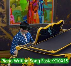 Mod The Sims Faster Guitar Piano Violin Dj Booth Pipe Organ Portable Keyboard Writing Song Lyric