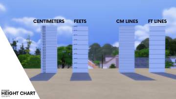 sims 4 height slider mod height chart