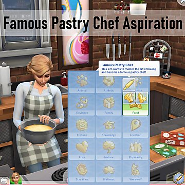 Mod The Sims Famous Pastry Chef Aspiration The sims 4 celebrity tile. mod the sims famous pastry chef