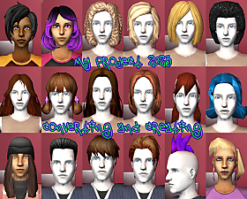 Mod The Sims - Lost and Found 2 beta hairs Spikeshair and LongHair ...