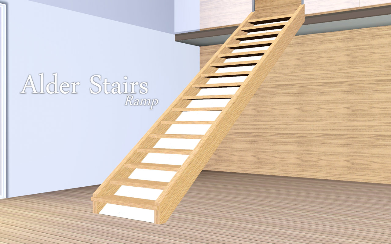 Mod The Sims - 4 New Stairs - Alder Stairs - Upd. 16th Dec, Now CASTable!