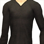 Mod The Sims - 3 Body-Hugging V-Neck Sweaters Redux: Full-Length Sleeves