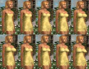 Mod The Sims - Warlokk's Female BodyShape Variety Project - 40DDD Top,  Nat38DD Update