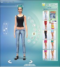 Mod The Sims - Acid Jeans -NEW MESH / 8 colors-