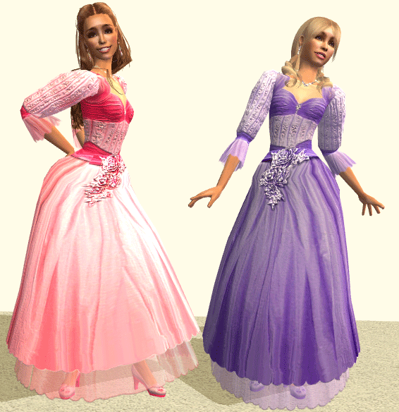 Mod The Sims - New mesh: teen formal dress with alpha layers