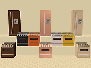 Mod The Sims - K & B Stove - Colours Added