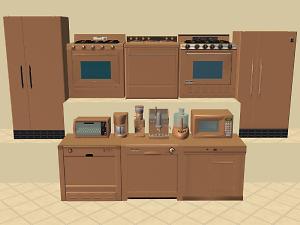 Mod The Sims - More Base Game Kitchen Appliance Recolours