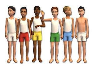 Mod The Sims - Basic Boxers for Kids