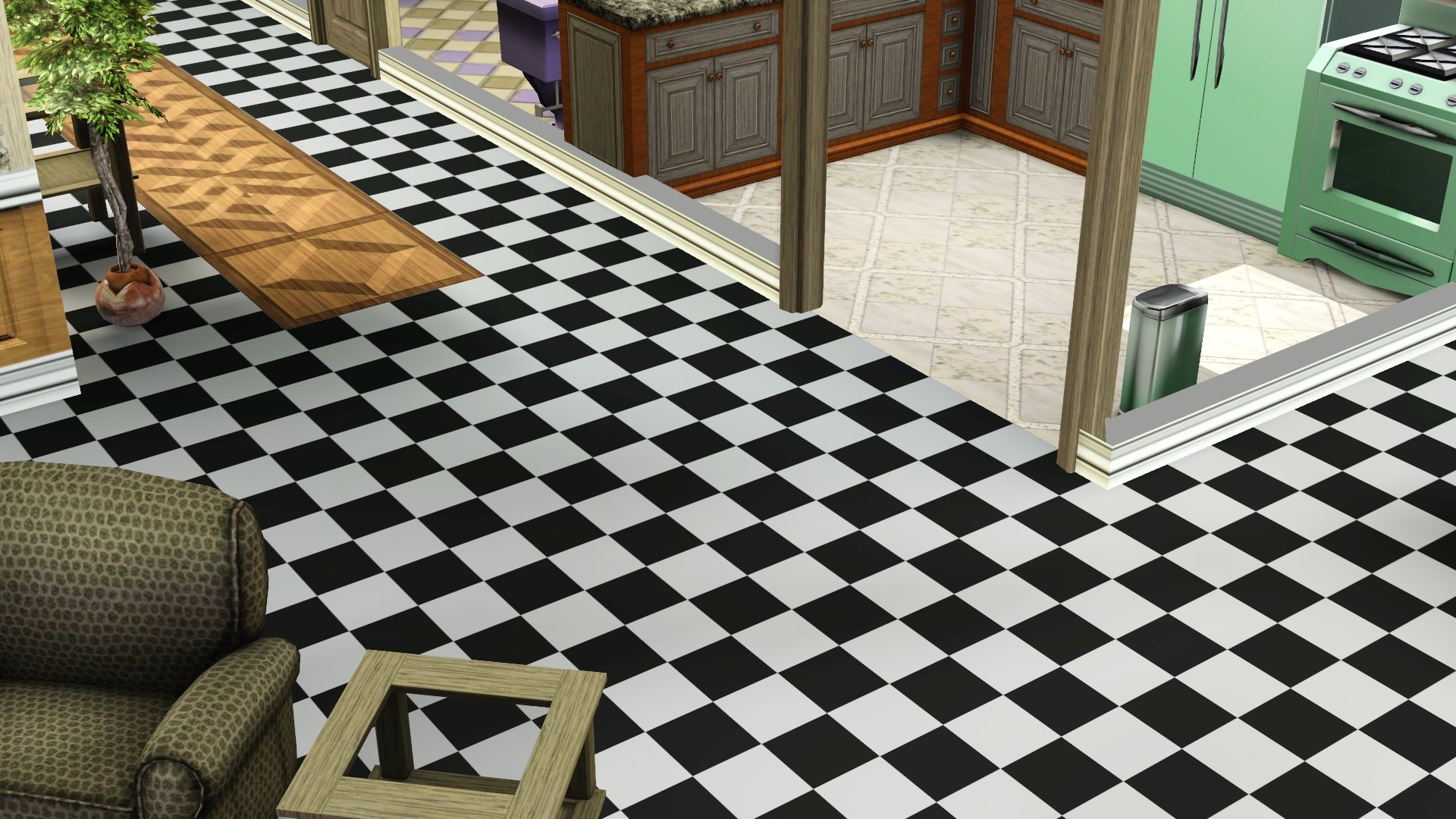 Mod The Sims Wcif Groutless Checkerboard Linoleum Or Tile