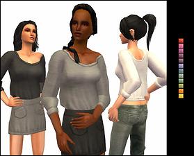 Mod The Sims - Oversized Tops (3 styles!)