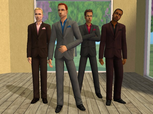 Mod The Sims - 4 stylish recolours of H&M suit for adult males