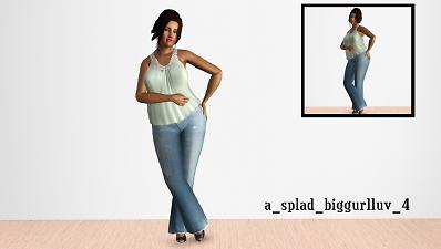 Mod The Sims - Big Gurl Luv -- a modeling pose set.