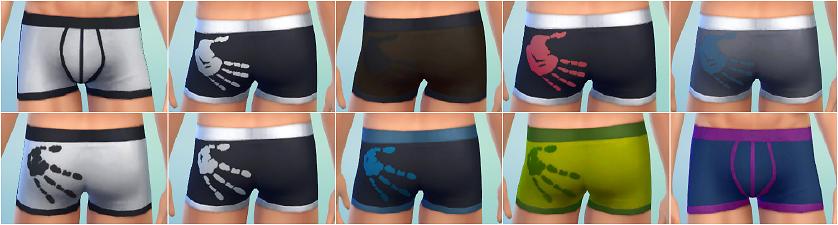Mod The Sims - Boxer Briefs with Handprint