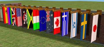 Mod The Sims - Testers Wanted: Large Outdoor Flagpole **UPDATED) Colour ...