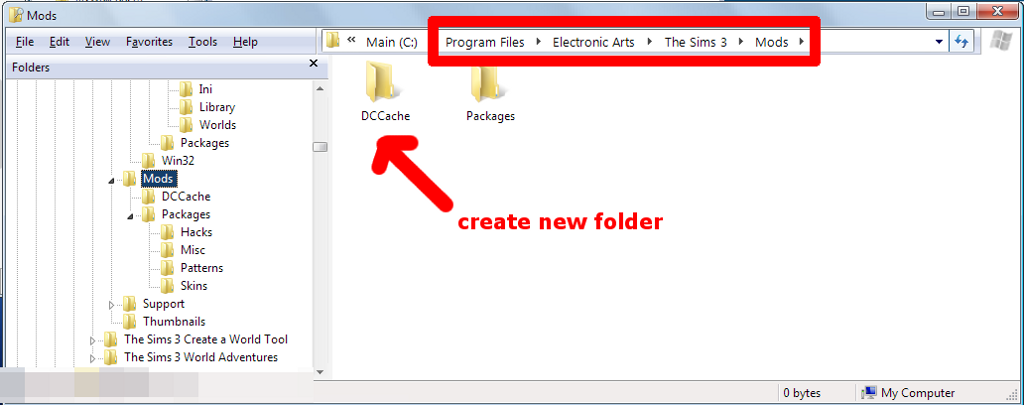 downloads or mods folder sims 3