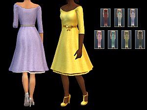 Mod The Sims - Long Hug Dress (default + custom)