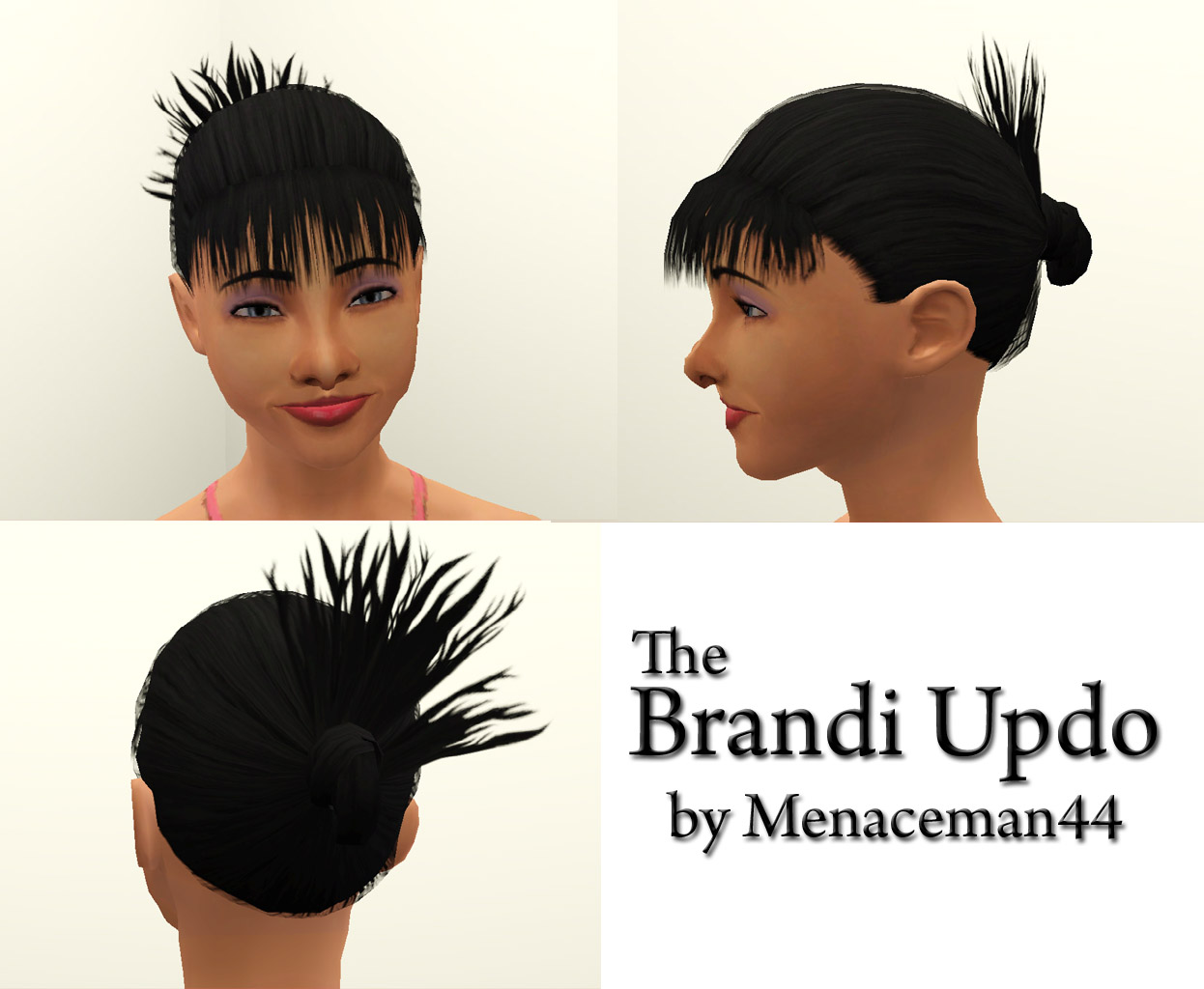 Mod The Sims Brandi Updo Hair Teen To Elder