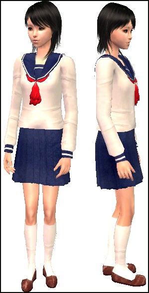 Mod The Sims - Japanese School Uniform - More recolors!