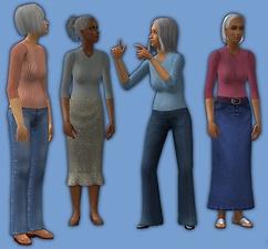 Mod The Sims - MESH + 12 untuckable sweaters for grandma (UPDATED 7/15/10)