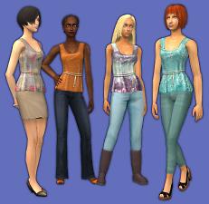 Mod The Sims - MESH + 37 belted shirts and tanks (Cat, needlecream, and ...