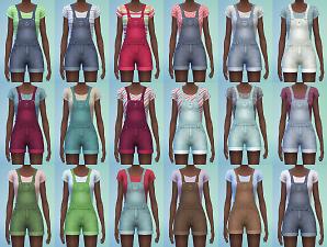 Mod The Sims Short Overalls For Women