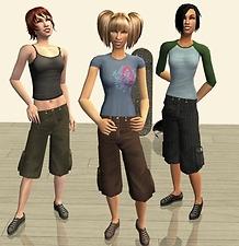 Mod The Sims - Skater Girl Shorts as Separates- Teens