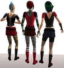 Mod The Sims - ~Contrari~ - Teen Punk and Teen Hippy - 2 Conversions