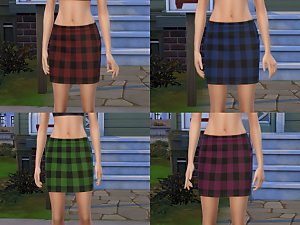 plaid skirt sims 4 cc