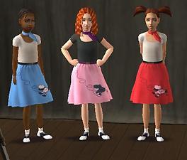 Mod The Sims - Child Poodle Skirt (mesh)