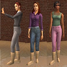 Mod The Sims - Ladies Pants with Boots (mesh)