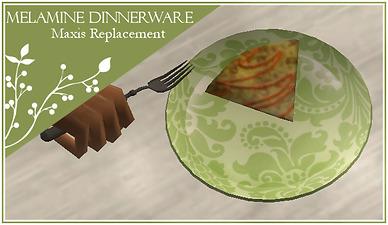 Mod The Sims - Dinnerware Replacements: Malamine