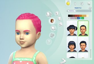 Mod The Sims Freedri S Dyed Hair For Toddlers Hair And Eyebrow Recolours This cc is loaded with 45 colors for both male and female sims, toddler to elder. freedri s dyed hair for toddlers